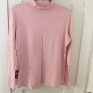 EUC St. John’s Bay pink ⭐️ turtle neck sweater XLT